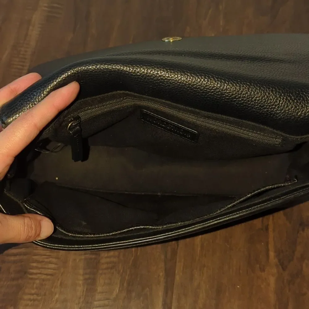 Vintage Black Leather Nordstrom Crossbody Purse